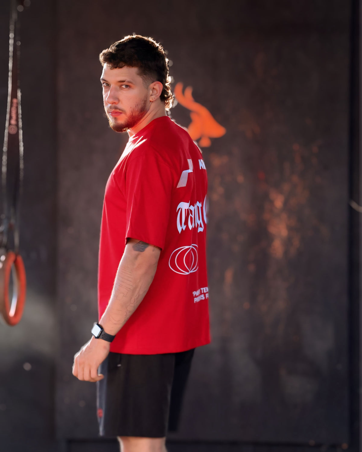 Camiseta Oversize KM13 Training Club Red