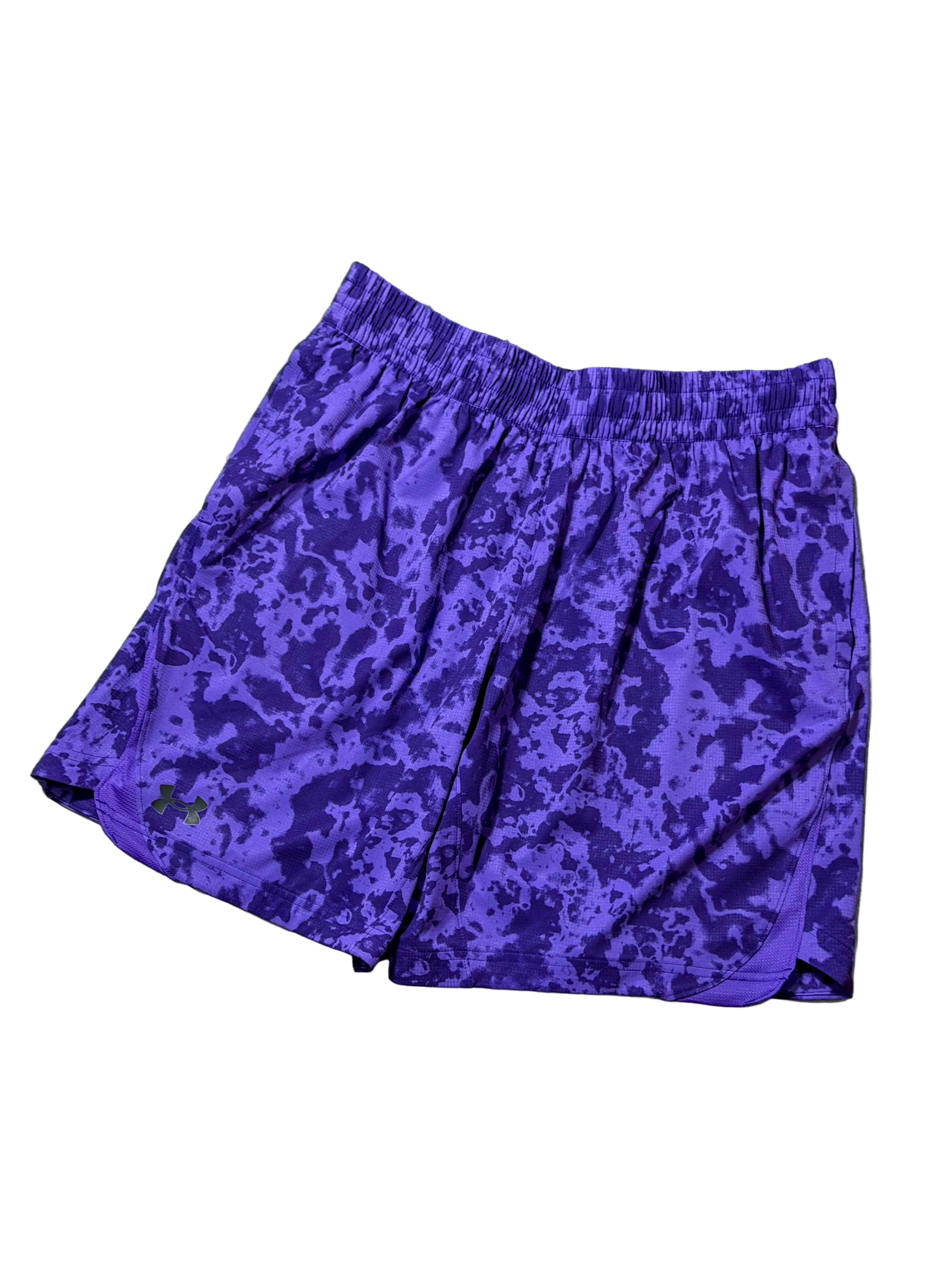 Pantaloneta Under Armour Morada Camuflada Dri-FIT