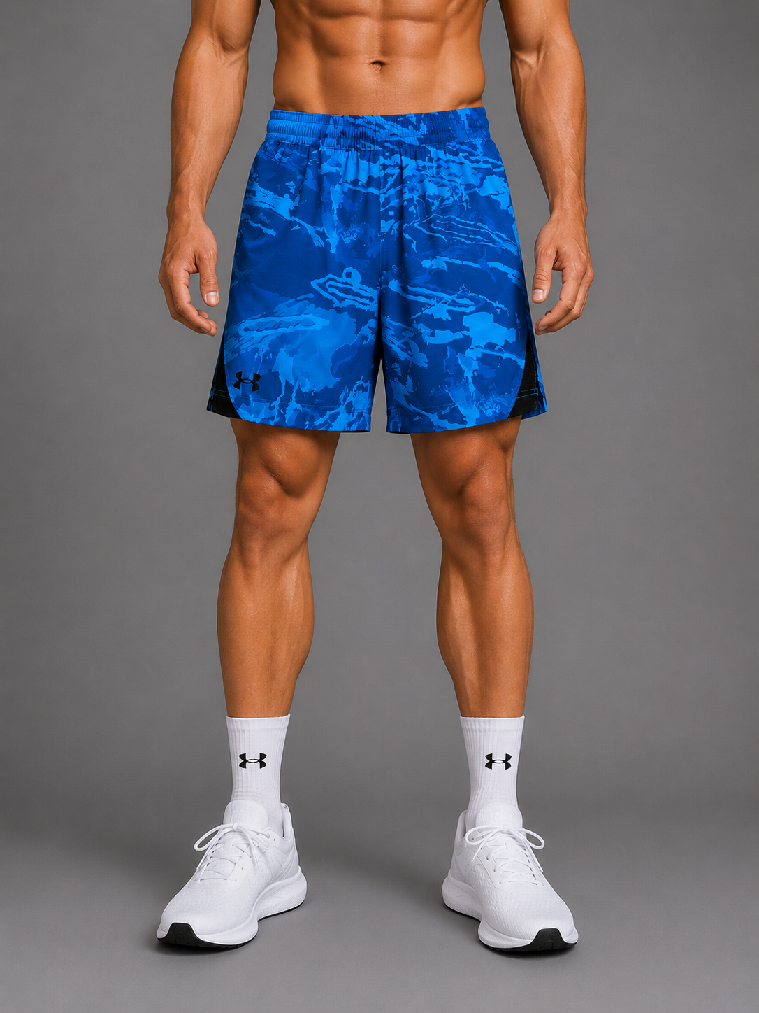 Pantaloneta Under Armour Azul Camuflada Dri-FIT