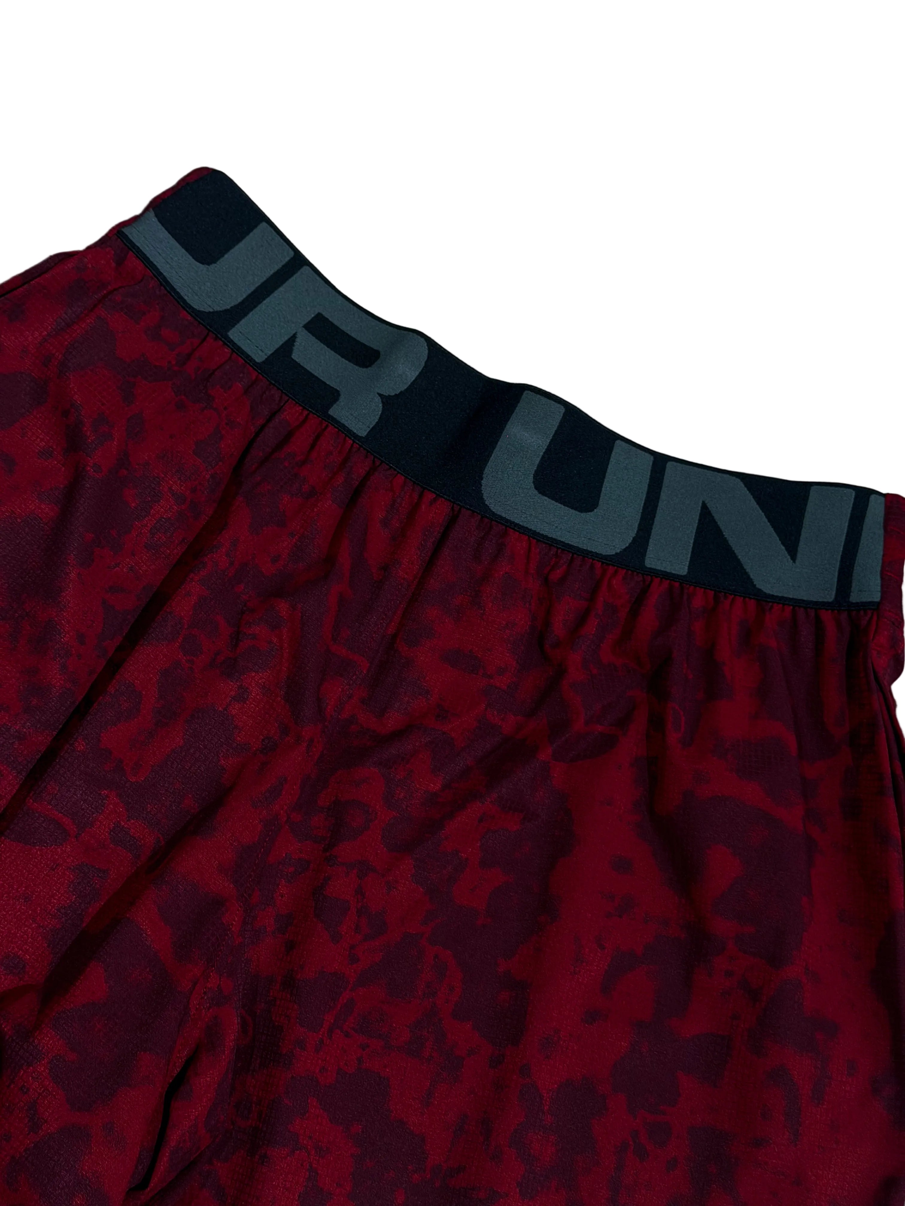 Pantaloneta Under Armour Vinotinto Camuflada Dri-FIT