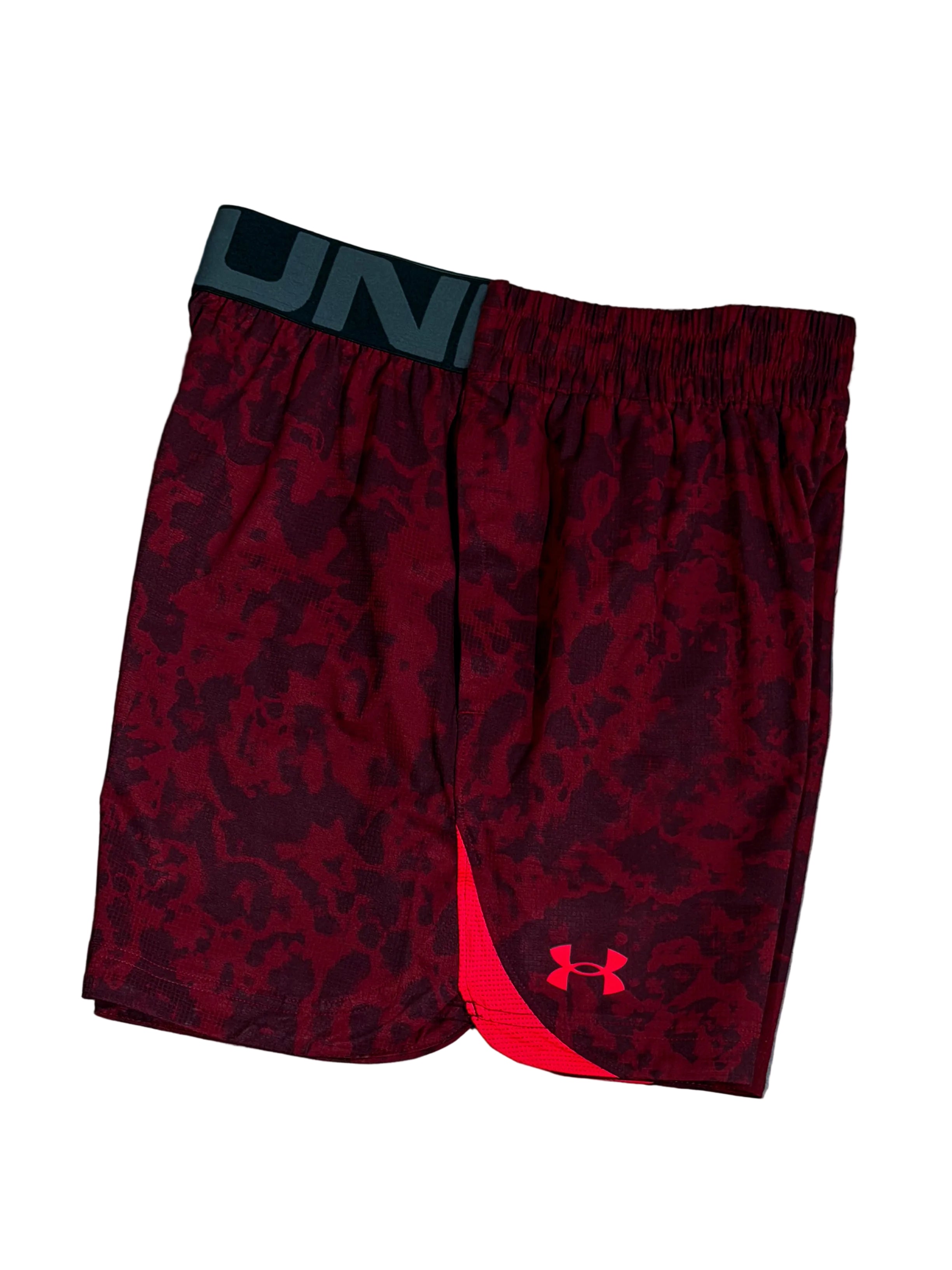 Pantaloneta Under Armour Vinotinto Camuflada Dri-FIT