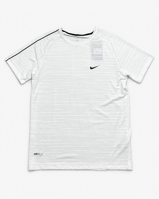 Camiseta Dri-FIT Nike Striped Blanca