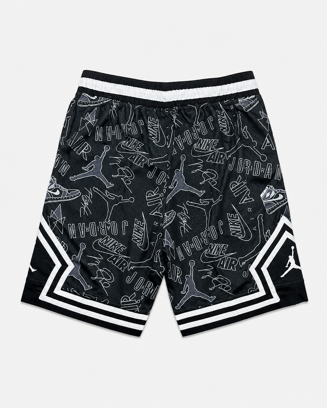 Pantaloneta Jordan All Over Print Negra