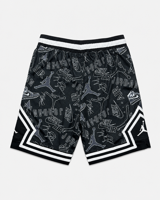 Pantaloneta Jordan All Over Print Negra