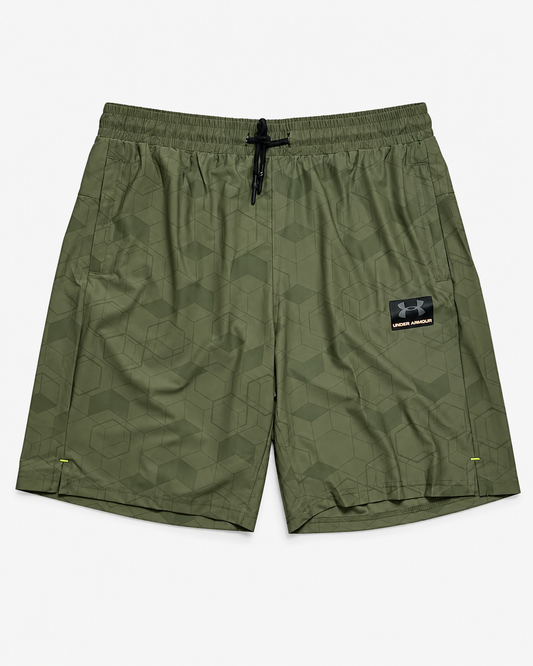Pantaloneta Dri-Fit Under Armour Geométrica Verde Militar