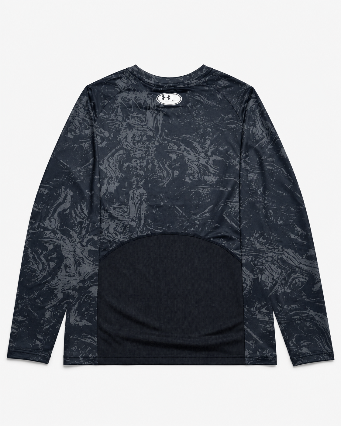 Camiseta Dri-FIT Under Armour Manga Larga Negra Estampada