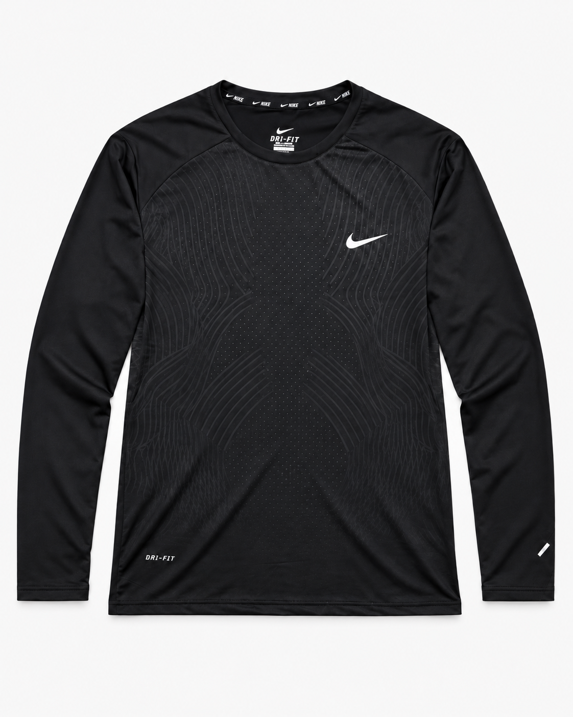 Camiseta Dri-FIT Nike Manga Larga Negra
