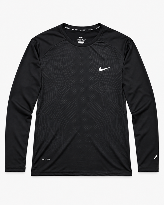 Camiseta Dri-FIT Nike Manga Larga Negra