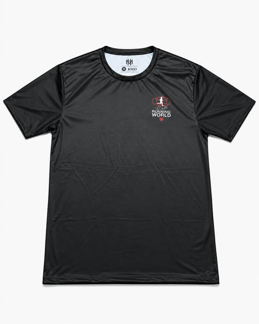 Camiseta Dri-FIT KM13 Running World Negra