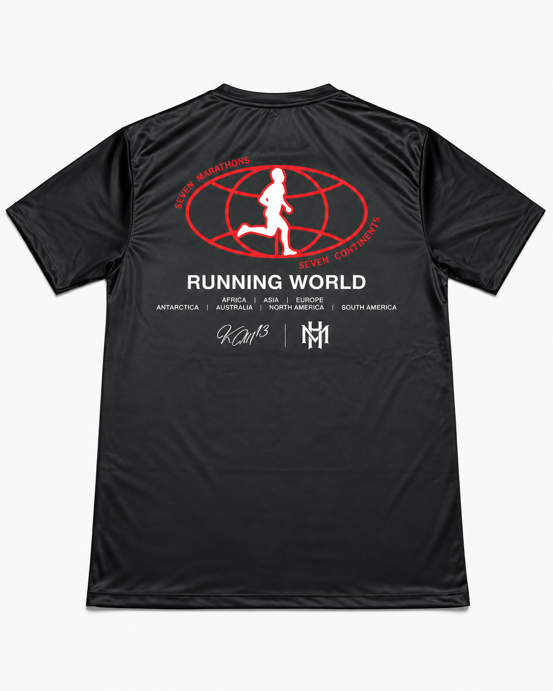 Camiseta Dri-FIT KM13 Running World Negra
