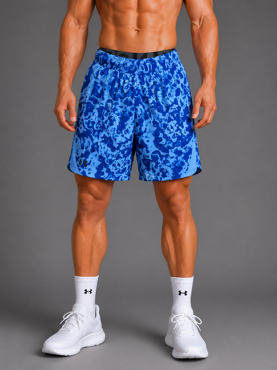 Pantaloneta Under Armour Azul Camuflada Dri-FIT