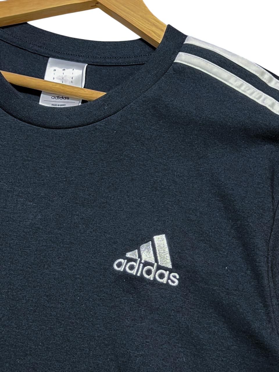 Camiseta Adidas Negro 3 Rayas