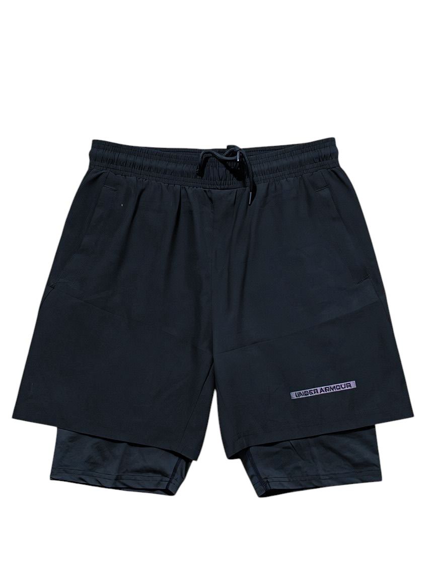Pantaloneta Under Armour Negra con Licra Interior