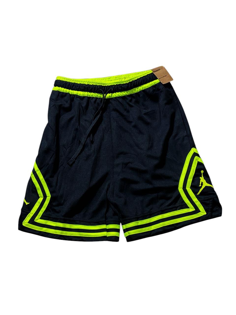 Pantaloneta Jordan Negra Verde Neón