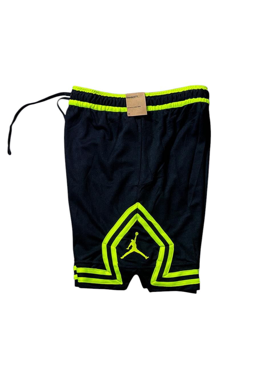 Pantaloneta Jordan Negra Verde Neón