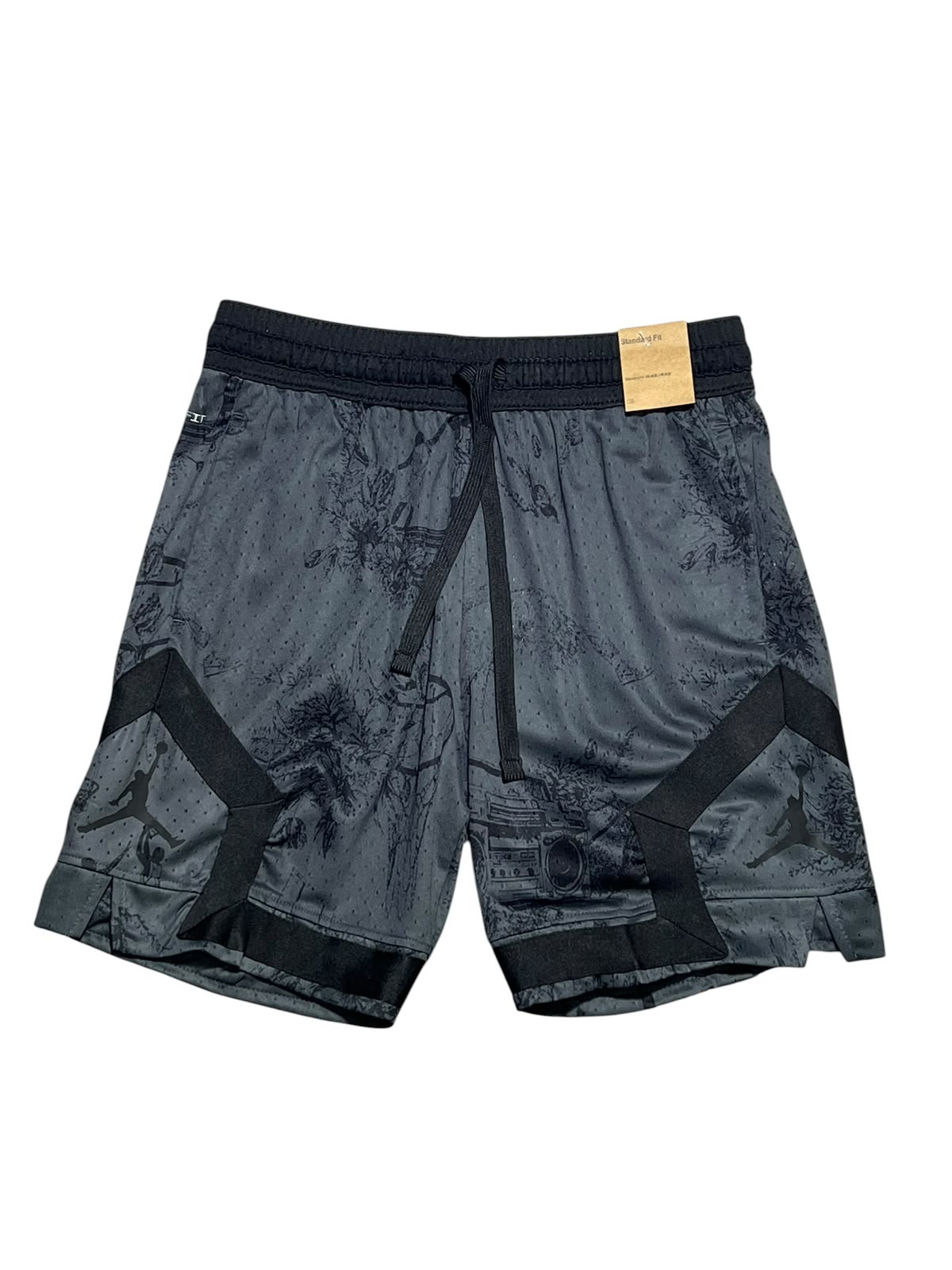 Pantaloneta Dri-FIT Jordan Basketball Gris Estampada