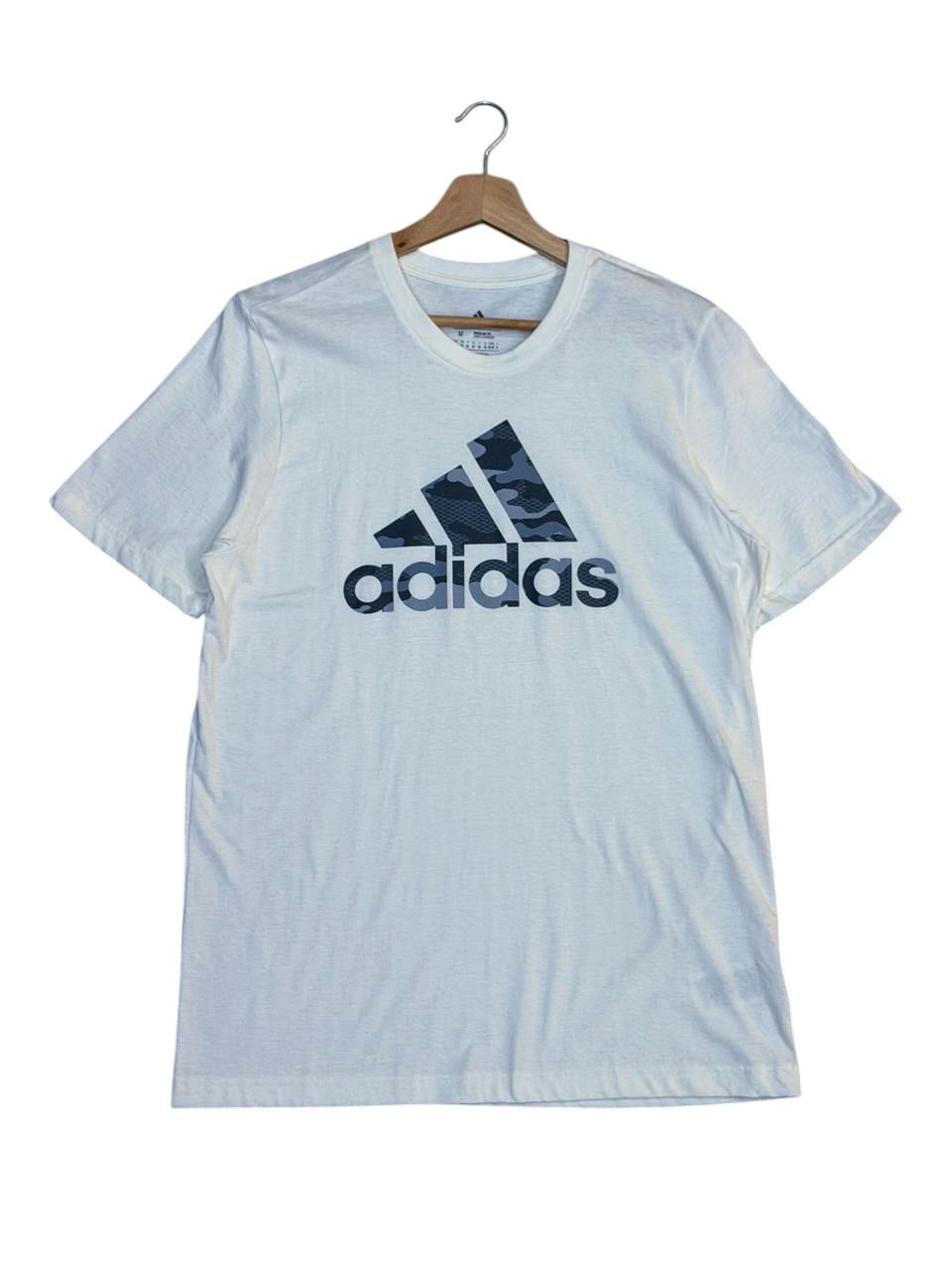 Camiseta Adidas Blanca Logo Camuflado