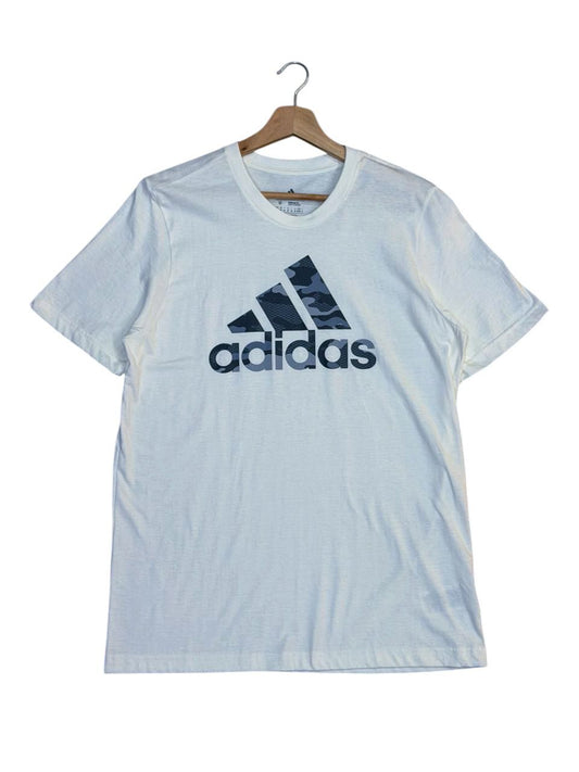 Camiseta Adidas Blanca Logo Camuflado