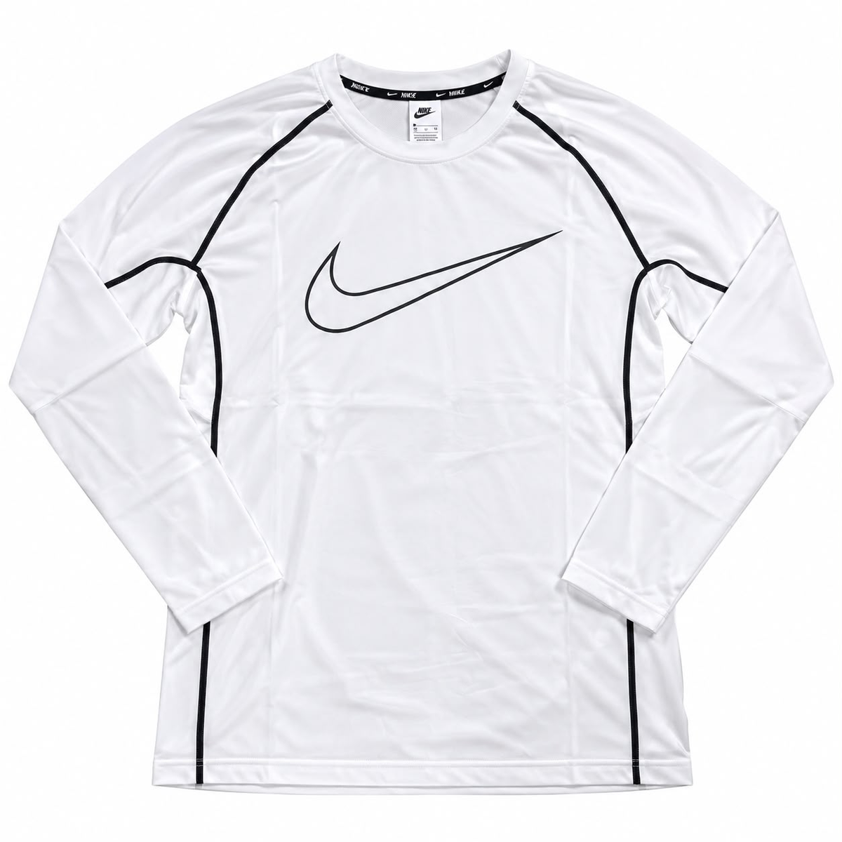 Camiseta Dri-FIT Nike Manga Larga Blanca